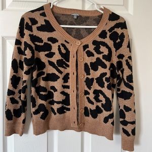 Animal print cardigan